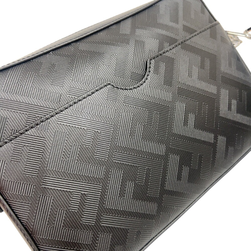 フェンディ FENDI カメラケース ミディアム 7M0286 ブラック シルバー金具 レザー メンズ ショルダーバッグ