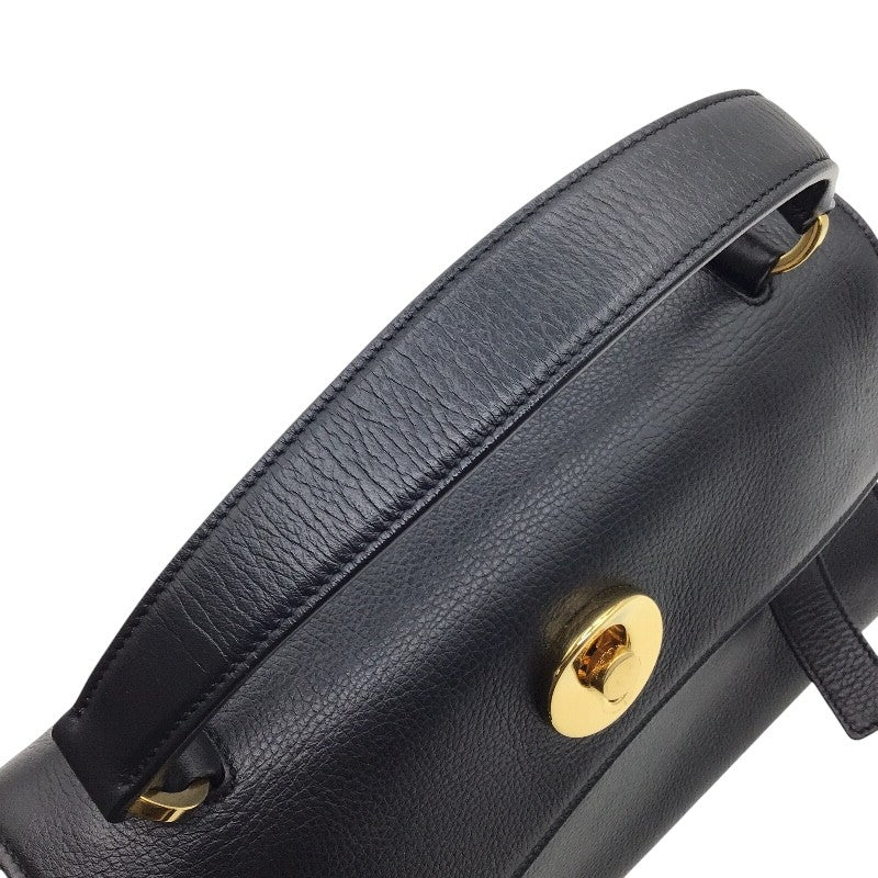サンローラン SAINT LAURENT ミューズトゥ MUSE TWO 368229 ブラック×GD金具 レザー レディース ハンドバッグ