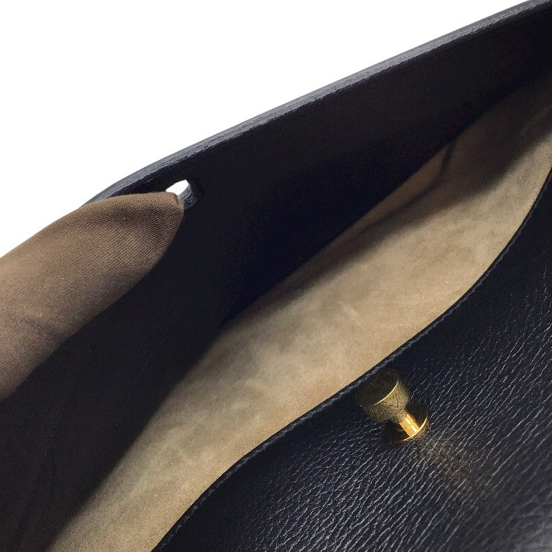 サンローラン SAINT LAURENT ミューズトゥ MUSE TWO 368229 ブラック×GD金具 レザー レディース ハンドバッグ