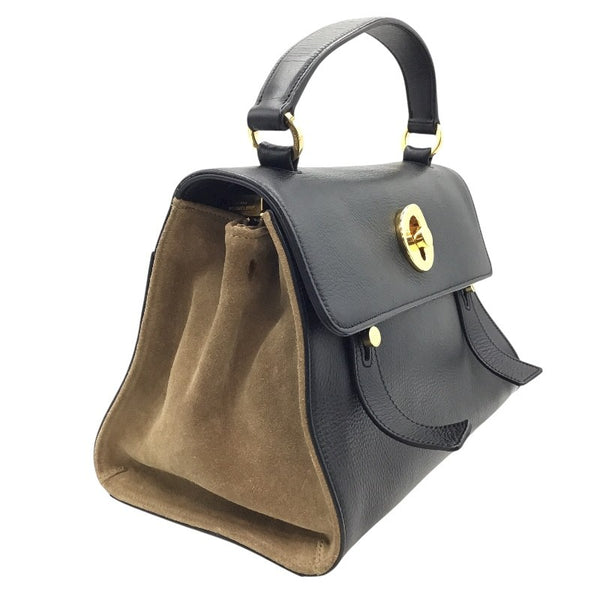 サンローラン SAINT LAURENT ミューズトゥ MUSE TWO 368229 ブラック×GD金具 レザー レディース ハンドバッグ