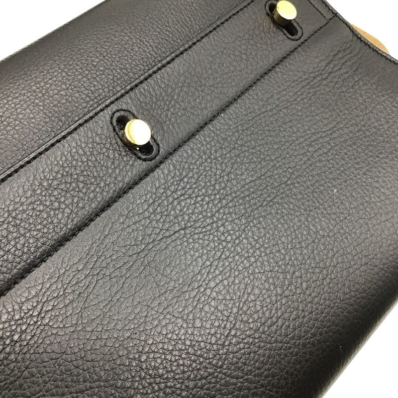 サンローラン SAINT LAURENT ミューズトゥ MUSE TWO 368229 ブラック×GD金具 レザー レディース ハンドバッグ