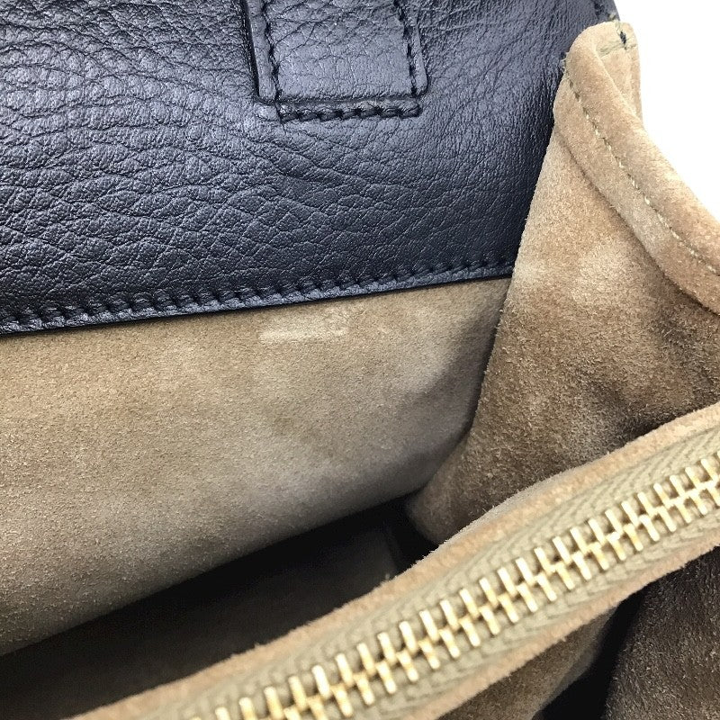 サンローラン SAINT LAURENT ミューズトゥ MUSE TWO 368229 ブラック×GD金具 レザー レディース ハンドバッグ