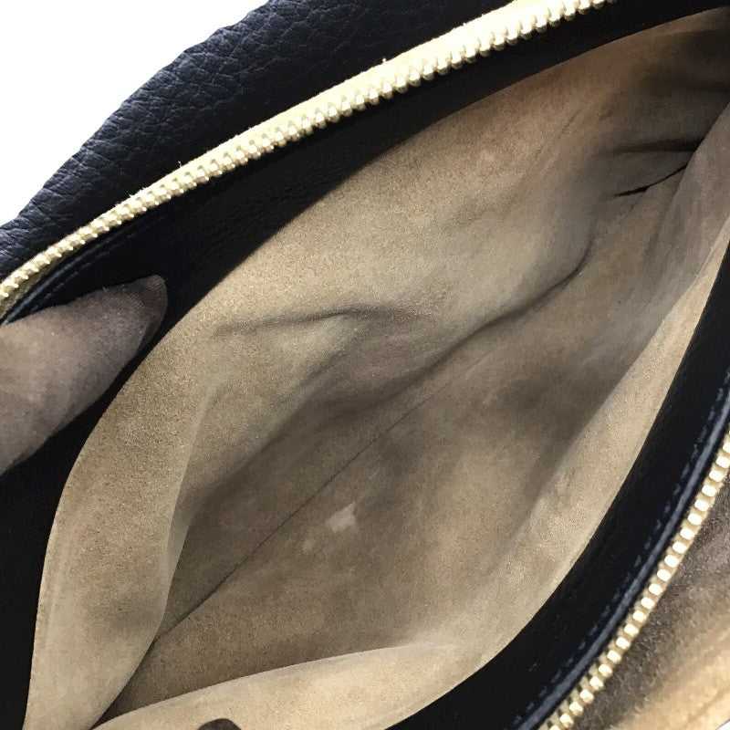 サンローラン SAINT LAURENT ミューズトゥ MUSE TWO 368229 ブラック×GD金具 レザー レディース ハンドバッグ