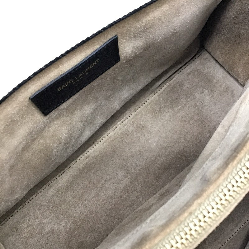 サンローラン SAINT LAURENT ミューズトゥ MUSE TWO 368229 ブラック×GD金具 レザー レディース ハンドバッグ
