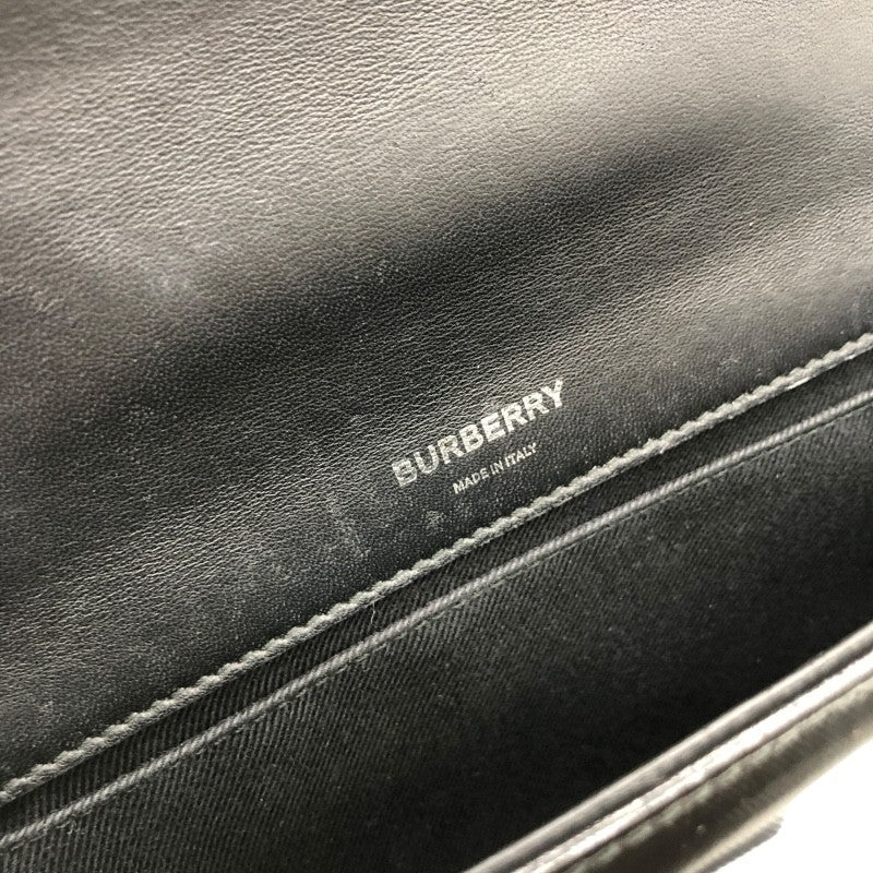 バーバリー BURBERRY ホースフェリープリント キルティングバッグ ブラック×SV金具 PVC レディース ショルダーバッグ