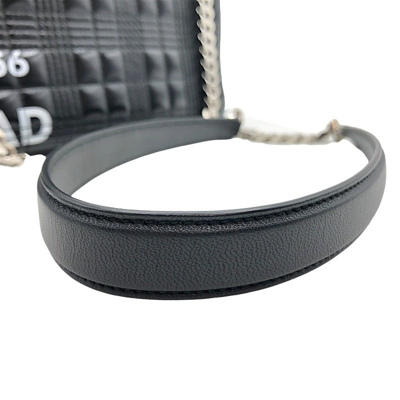 バーバリー BURBERRY ホースフェリープリント キルティングバッグ ブラック×SV金具 PVC レディース ショルダーバッグ