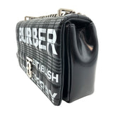 バーバリー BURBERRY ホースフェリープリント キルティングバッグ ブラック×SV金具 PVC レディース ショルダーバッグ