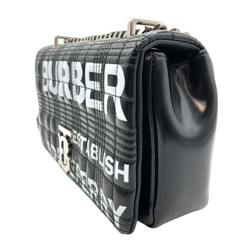 バーバリー BURBERRY ホースフェリープリント キルティングバッグ ブラック×SV金具 PVC レディース ショルダーバッグ