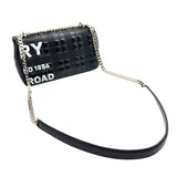 バーバリー BURBERRY ホースフェリープリント キルティングバッグ ブラック×SV金具 PVC レディース ショルダーバッグ