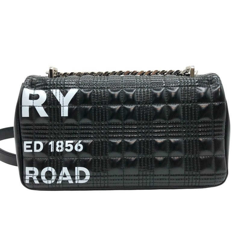 バーバリー BURBERRY ホースフェリープリント キルティングバッグ ブラック×SV金具 PVC レディース ショルダーバッグ