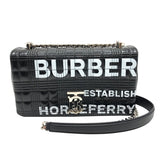 バーバリー BURBERRY ホースフェリープリント キルティングバッグ ブラック×SV金具 PVC レディース ショルダーバッグ
