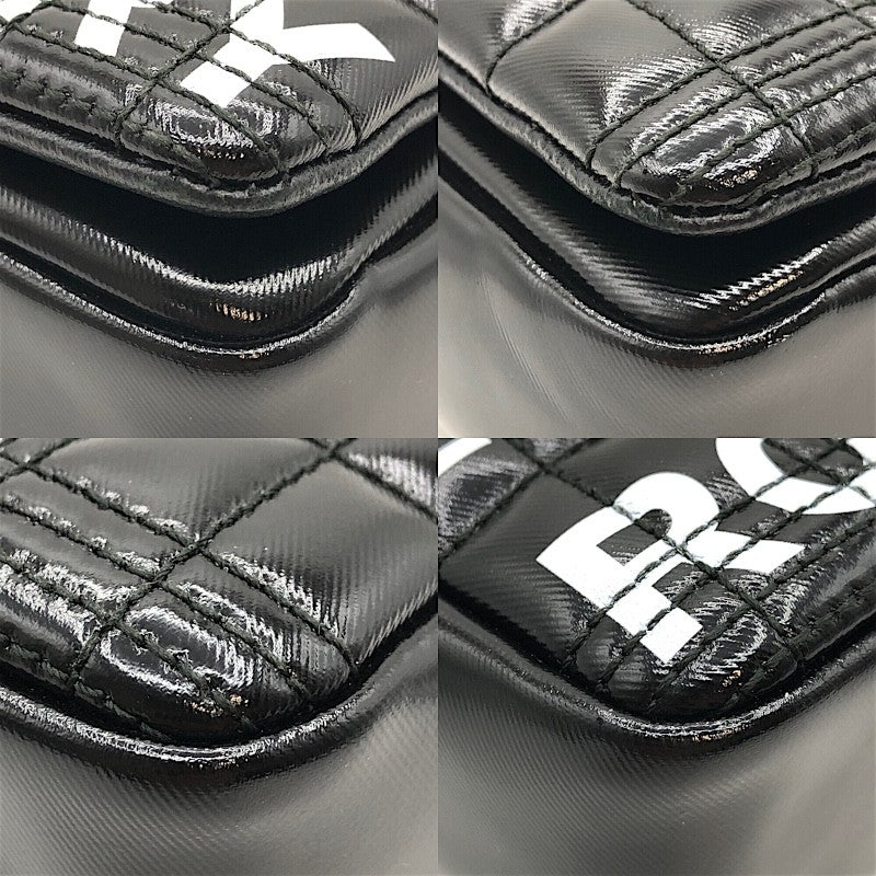 バーバリー BURBERRY ホースフェリープリント キルティングバッグ ブラック×SV金具 PVC レディース ショルダーバッグ