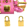 エム・シー・エム MCM ビジュー・スタッズサッチェルバッグ ピンク×GD金具 レザー・ヴィセトスキャンバス レディース ショルダーバッグ