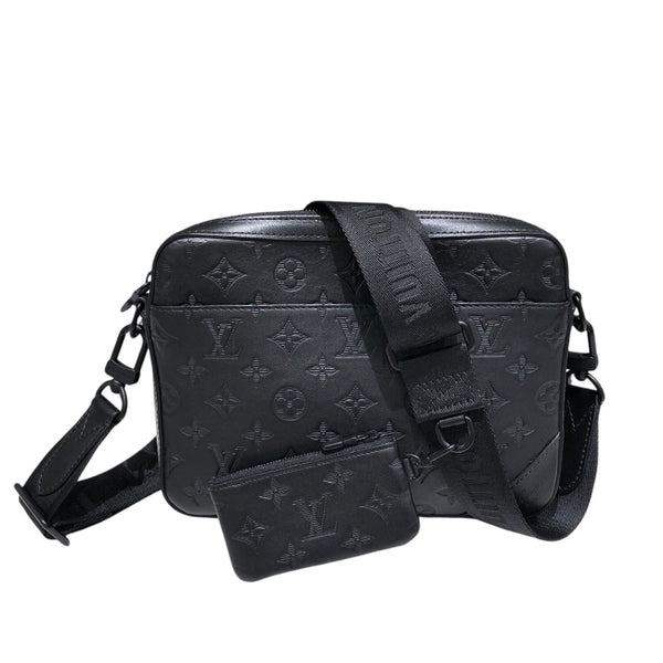 ルイ・ヴィトン LOUIS VUITTON デュオ・メッセンジャー M69827 ブラック モノグラム・シャドウ メンズ ショルダーバッグ