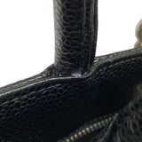 シャネル CHANEL 復刻トート A01804 6番台 ブラック シルバー金具 キャビアスキン レディース ハンドバッグ