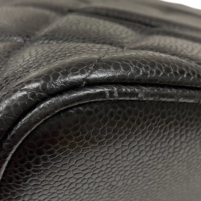 シャネル CHANEL 復刻トート A01804 6番台 ブラック シルバー金具 キャビアスキン レディース ハンドバッグ
