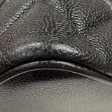シャネル CHANEL 復刻トート A01804 6番台 ブラック シルバー金具 キャビアスキン レディース ハンドバッグ