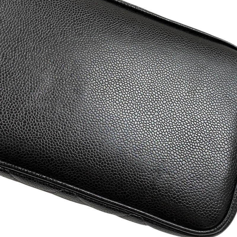 シャネル CHANEL 復刻トート A01804 6番台 ブラック シルバー金具 キャビアスキン レディース ハンドバッグ