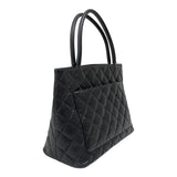 シャネル CHANEL 復刻トート A01804 6番台 ブラック シルバー金具 キャビアスキン レディース ハンドバッグ