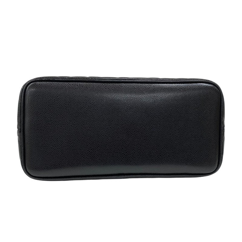シャネル CHANEL 復刻トート A01804 6番台 ブラック シルバー金具 キャビアスキン レディース ハンドバッグ