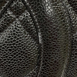 シャネル CHANEL 復刻トート A01804 6番台 ブラック シルバー金具 キャビアスキン レディース ハンドバッグ