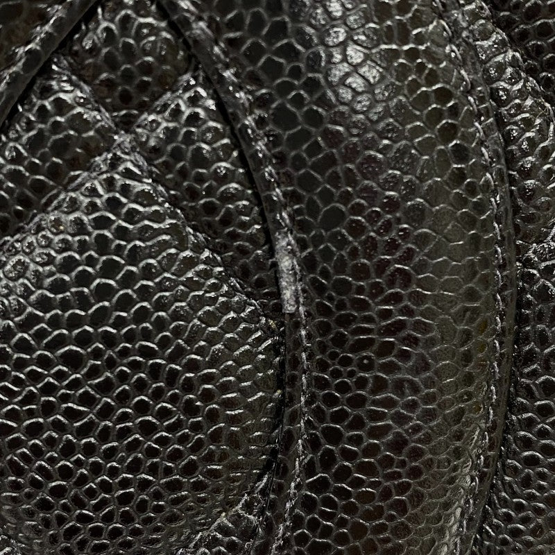 シャネル CHANEL 復刻トート A01804 6番台 ブラック シルバー金具 キャビアスキン レディース ハンドバッグ