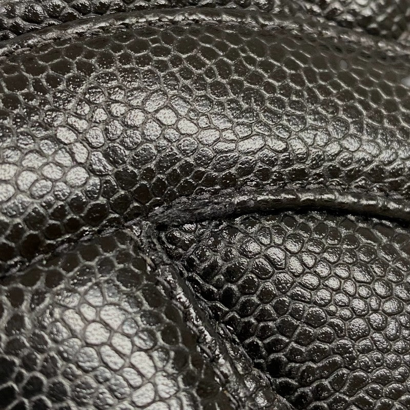 シャネル CHANEL 復刻トート A01804 6番台 ブラック シルバー金具 キャビアスキン レディース ハンドバッグ