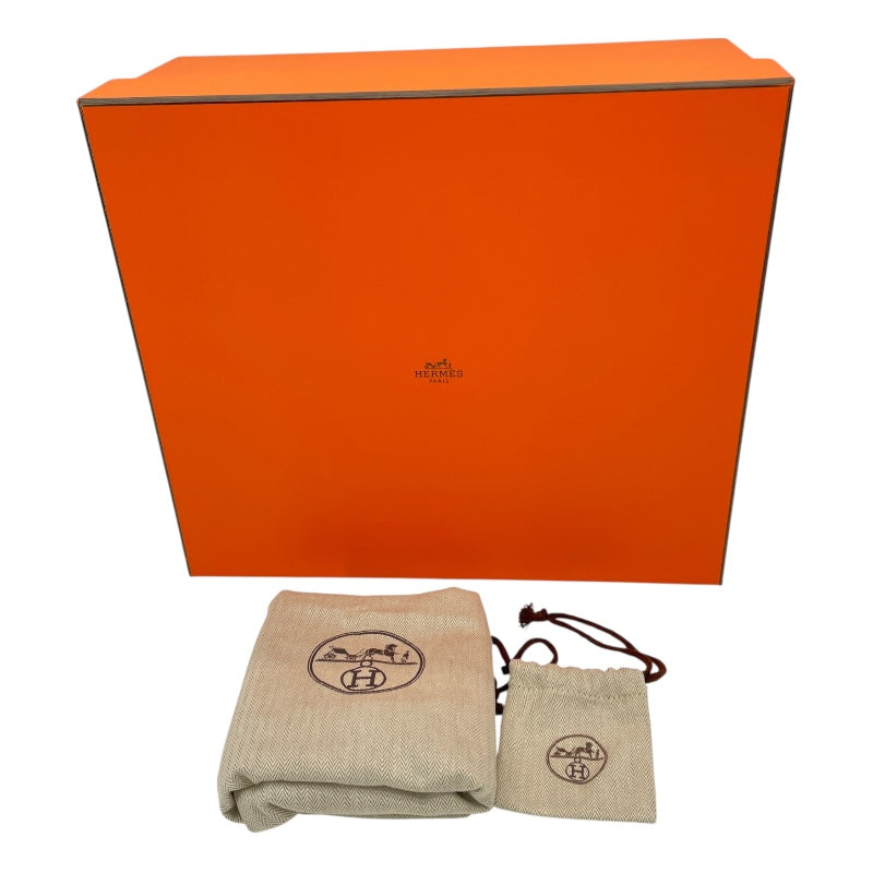 エルメス HERMES エールバッグジップPM Z刻 ブルー ブラウン SV金具 トワル レディース ハンドバッグ