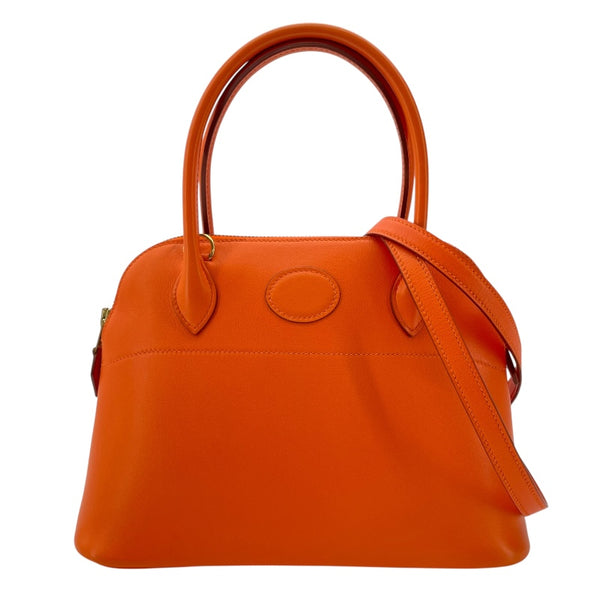 エルメス HERMES ボリード27 □D刻 オレンジ SV金具 スイフト レディース ショルダーバッグ