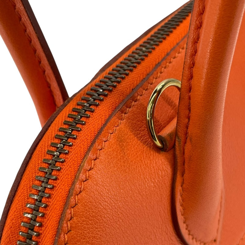 エルメス HERMES ボリード27 □D刻 オレンジ SV金具 スイフト レディース ショルダーバッグ