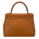 エルメス HERMES ケリー28 □K刻 ゴールド SV金具 トリヨン レディース ショルダーバッグ