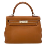エルメス HERMES ケリー28 □K刻 ゴールド SV金具 トリヨン レディース ショルダーバッグ