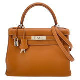 エルメス HERMES ケリー28 □K刻 ゴールド SV金具 トリヨン レディース ショルダーバッグ