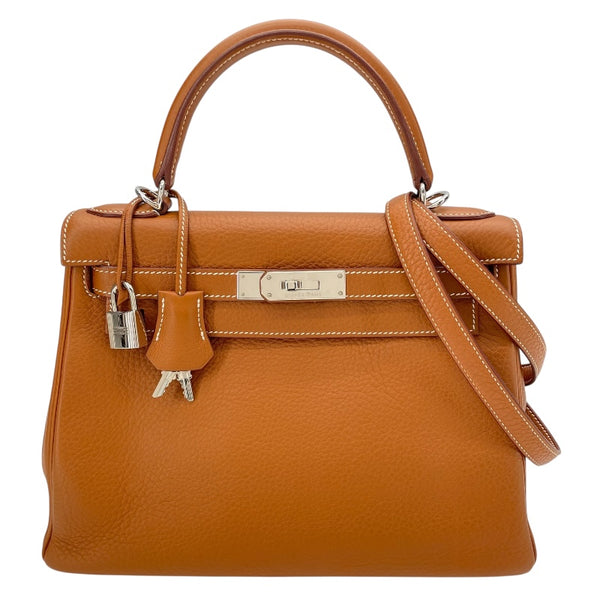 エルメス HERMES ケリー28 □K刻 ゴールド SV金具 トリヨン レディース ショルダーバッグ