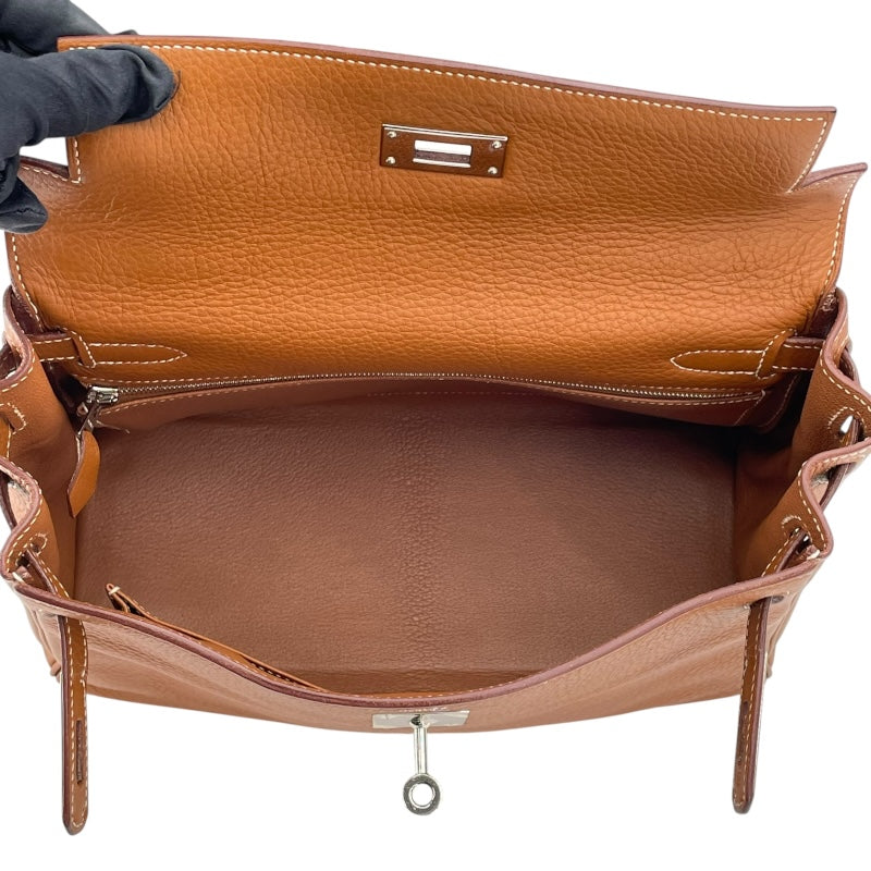 エルメス HERMES ケリー28 □K刻 ゴールド SV金具 トリヨン レディース ショルダーバッグ