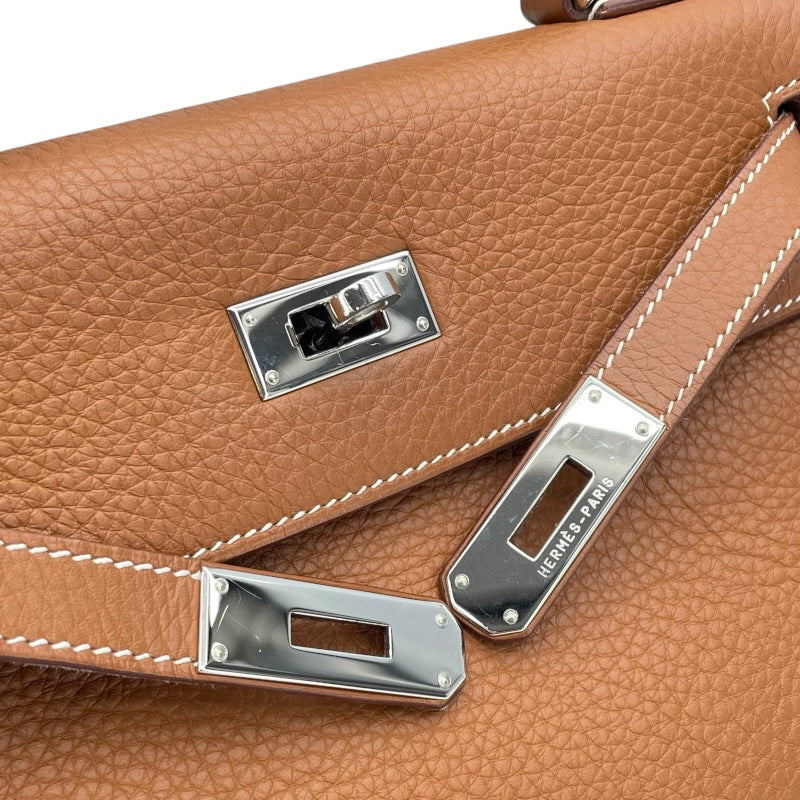 エルメス HERMES ケリー28 □K刻 ゴールド SV金具 トリヨン レディース ショルダーバッグ