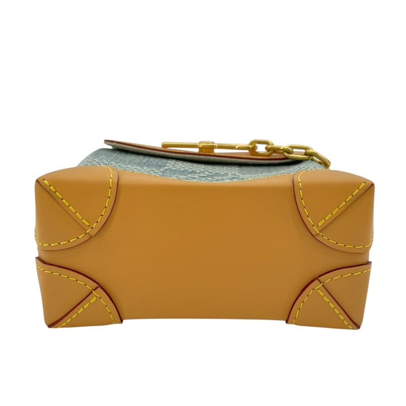 ルイ・ヴィトン LOUIS VUITTON ナノ・スティーマー N40751 ブルー ダミエ・デニム レディース ショルダーバッグ