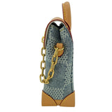 ルイ・ヴィトン LOUIS VUITTON ナノ・スティーマー N40751 ブルー ダミエ・デニム レディース ショルダーバッグ