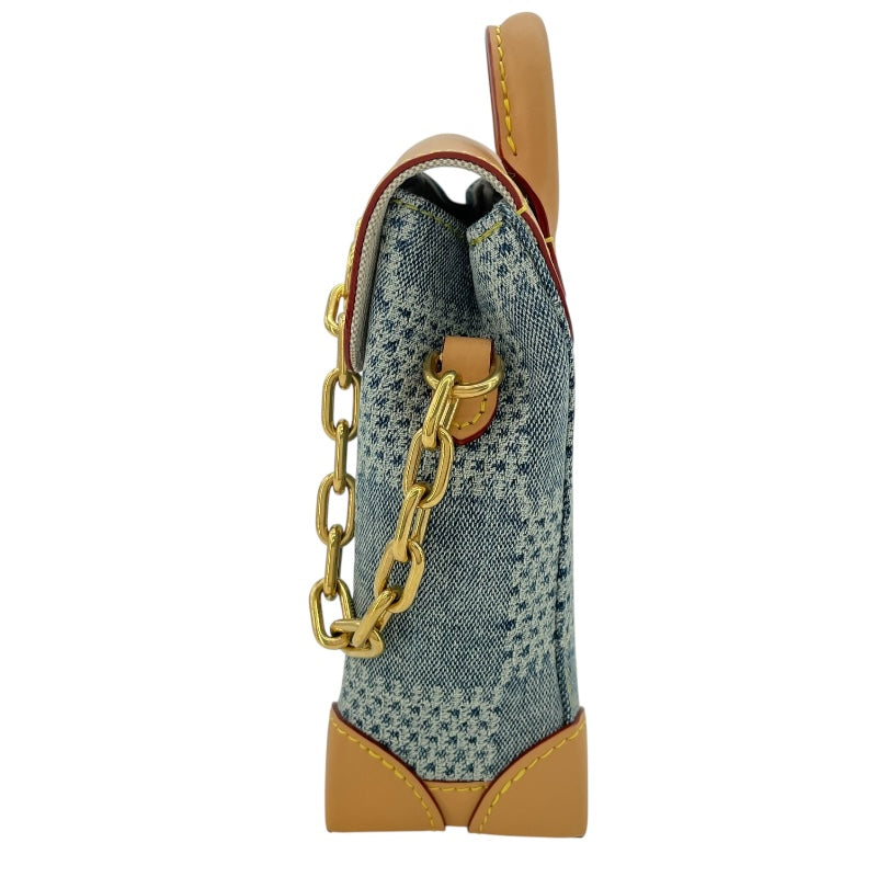 ルイ・ヴィトン LOUIS VUITTON ナノ・スティーマー N40751 ブルー ダミエ・デニム レディース ショルダーバッグ