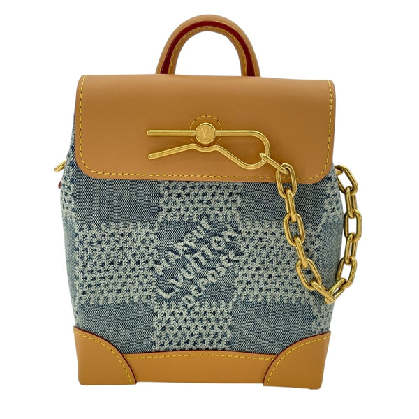 ルイ・ヴィトン LOUIS VUITTON ナノ・スティーマー N40751 ブルー ダミエ・デニム レディース ショルダーバッグ