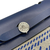 エルメス HERMES エールバッグジップPM ルトゥルネ Z刻 ブルー SV金具 トワル レディース ハンドバッグ