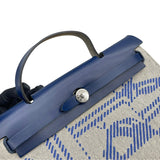 エルメス HERMES エールバッグジップPM ルトゥルネ Z刻 ブルー SV金具 トワル レディース ハンドバッグ