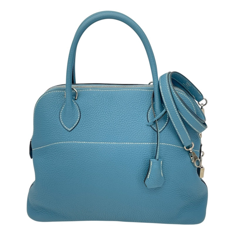 エルメス HERMES ボリード31 □R刻 ブルージーン SV金具 トゴ レディース ショルダーバッグ