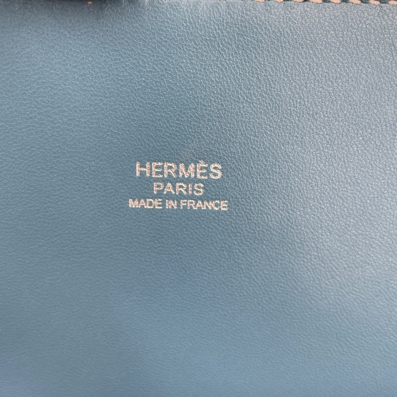 エルメス HERMES ボリード31 □R刻 ブルージーン SV金具 トゴ レディース ショルダーバッグ