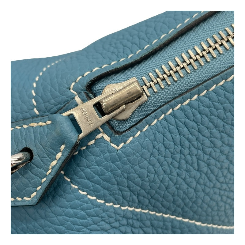 エルメス HERMES ボリード31 □R刻 ブルージーン SV金具 トゴ レディース ショルダーバッグ
