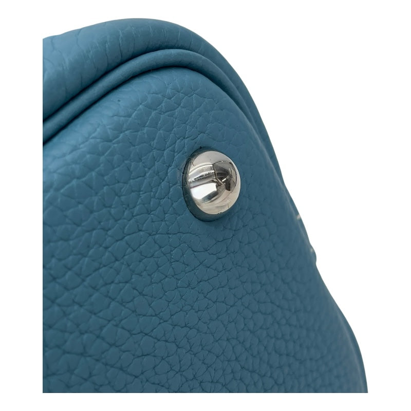 エルメス HERMES ボリード31 □R刻 ブルージーン SV金具 トゴ レディース ショルダーバッグ