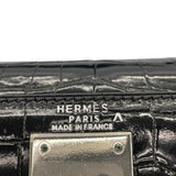 エルメス HERMES ケリー28 外縫い □D刻 ブラック SV金具 ポロサス レディース ショルダーバッグ