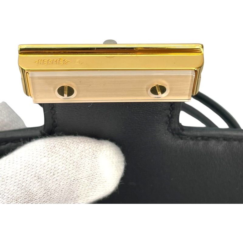 エルメス HERMES コンスタンス3 ミニ ミロワール K刻 ブラック GD金具 ボックスカーフ レディース ショルダーバッグ