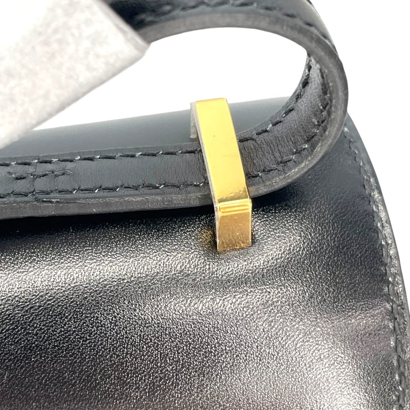 エルメス HERMES コンスタンス3 ミニ ミロワール K刻 ブラック GD金具 ボックスカーフ レディース ショルダーバッグ