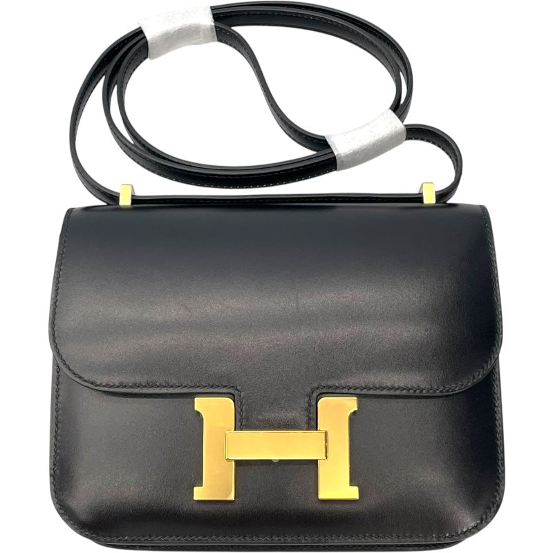 エルメス HERMES コンスタンス3 ミニ ミロワール K刻 ブラック GD金具 ボックスカーフ レディース ショルダーバッグ